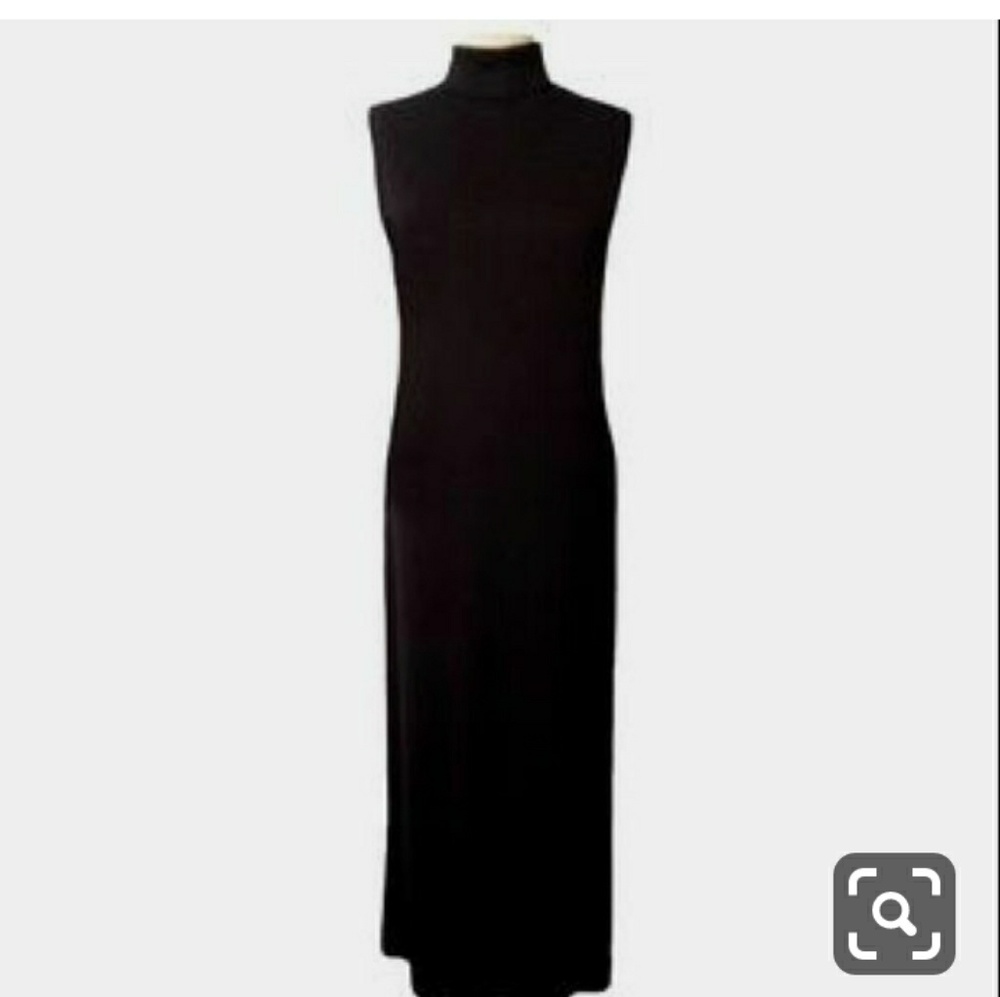 Misook Turtleneck Sleeveless Full Length Dress